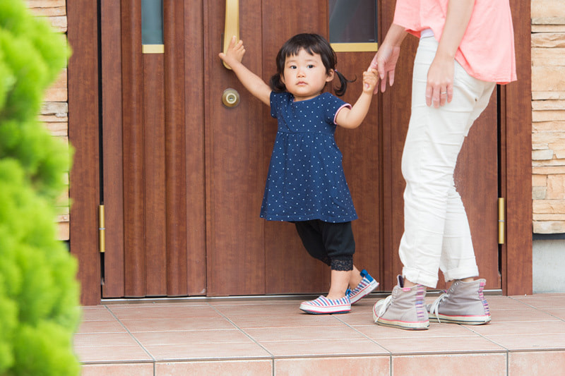 タイル貼り玄関